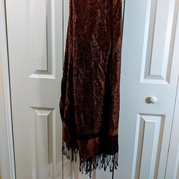 Brown pashmina scarf - Picture 2 of 3